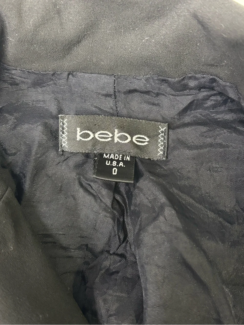 bebe Black Tailored Trench Coat